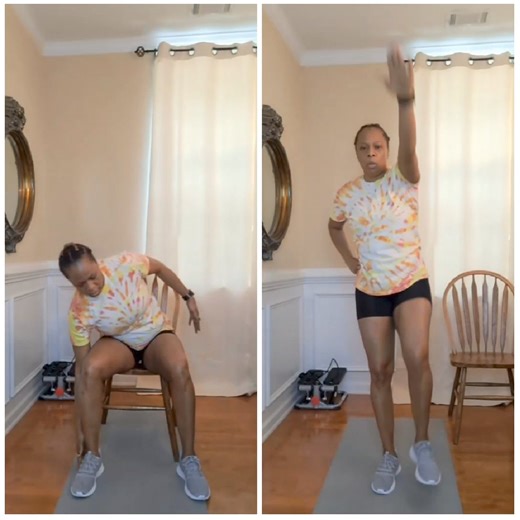 Try this sitting and standing workout for all ages #chairworkout #absworkout #fatburner #bellyfatbegone #WeightLossJourney #followers #everyone #lowimpactworkout #fullbodyworkout #fupaworkout @followers @everyone #5rounds #fyp | SharewithLove TV