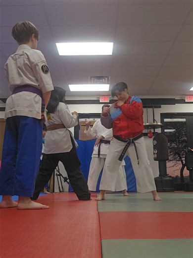 Had a special class today, showing students a better way to use a back fist. #selfdefense #moodukkwan #karate #martialarts #blackbelt