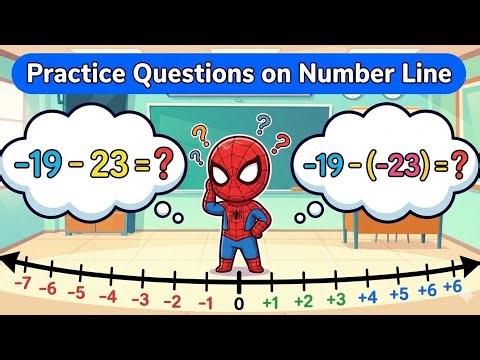 Stop Being Confused by -19 - 23! 🧠 Number Line Practice Questions