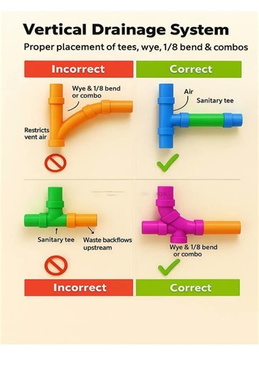 Basic Knowledge for Civil Engineering | Vertical Drainage System | #shorts #building #plumbing