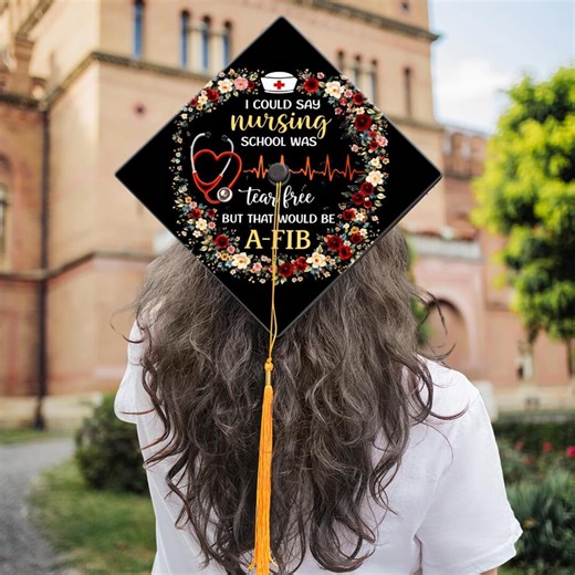 Personalized Nurse Graduation Cap Topper, Nursing Class of 2026 Grad Cap Decoration, Gift for Registered Nurse ID-0303-X4NN - Etsy