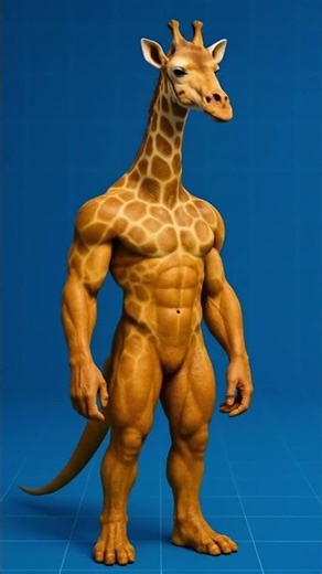 What if humans were evolved from Girraffe 🦒#evolution #animals#evolution##aievolution#humanevolutio