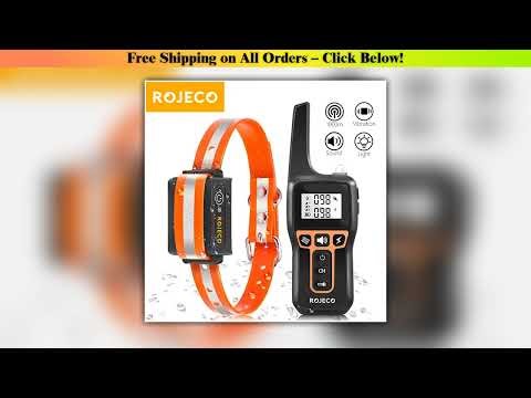 ROJECO 1000m Electric Dog Training Collar Remote Control Training Collar For Pet Rechargeable Dog