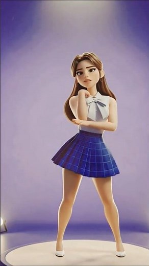 baam momoland | dance challenge animation with AI #shorts #3daidance #kpopdance