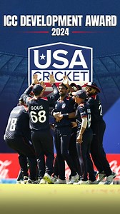 🎥: Relive the moment that made history! #TeamUSA's progress, performance, and especially their unforgettable win over Pakistan in the 2024 T20 World Cup helped us earn the title for the ICC Men's Performance of the Year! 🔗: https://www.icc-cricket.com/news/global-winners-of-icc-development-awards-2024-named #WeAreUSACricket 🇺🇸 | USA Cricket