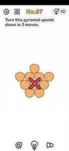Brain Out Level 97 | Turn this pyramid upside down in 3 moves. | Brain Out Game Solution