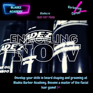 Develop your skills in beard shaping and grooming at Bladez Barber Academy. Become a master of the facial hair game! 倫✂️ #barbering #barberlife #barberskills #barberacademy #barberstudent #barbertalent #precision #trainingprogram #barbertraining #barberclass #barberlessons #barberschool #bladezbarberacademy #bladez #nowenrolling #barber | Bladez Barbers | Facebook