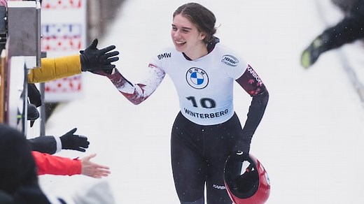 Canadian teen Hallie Clarke makes history as youngest world champion in women's skeleton racing | CBC Sports
