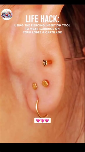 Hayat Hilesi: Piercing Aparatıyla Küpe Takma| Life Hack: Easy Earring Wear with helixPiercing Tool✨