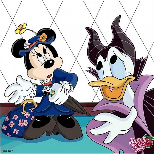 Happy Color - Disney Mickey Mouse: Minnie Mouse As Mary Poppin And Daisy Duck As Maleficent