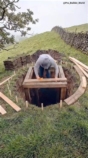 Underground Tunnel Construction | AmazingDIY Earth Shelter Build 🔨🌍 #viralvideo #bunker #secretroom