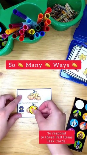 Let me count the ways...That your students can show their responses to these Fall Items Task Cards!