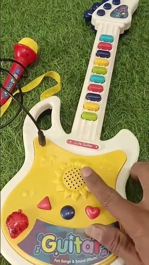 Kids Electric Guitar Toy with Lights Music & Microphone Fun Musical Playset #babybazar