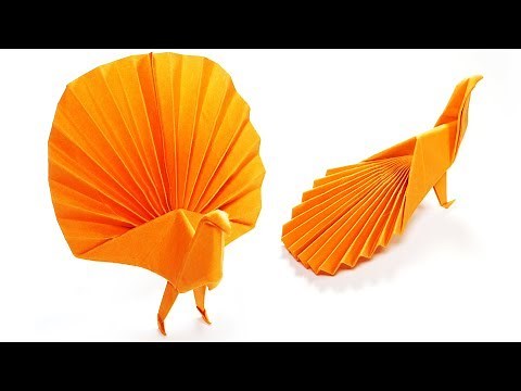Origami Peacock (Adolfo Cerceda) 折り紙 Oригами Oριγκάμι 折纸 摺紙 พับ 종이접기