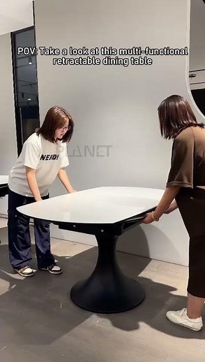 Take a look at this multi-functional retractable dining table