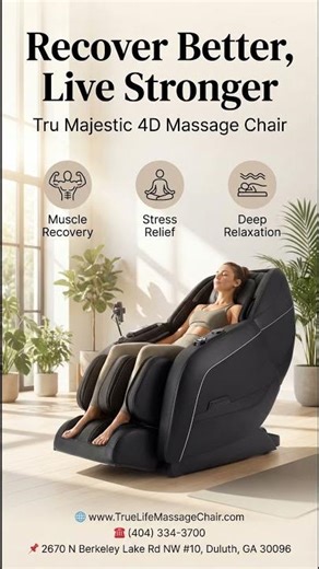 Upgrade your home with the Tru Majestic 4D Massage Chair.
