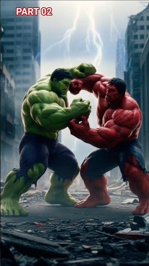 HULK VERSUS RED HULK PART 2 AMAZING FIGHT #hulkvsredhulk #redhulkvshulk #hulk #redhulk #hulksmash