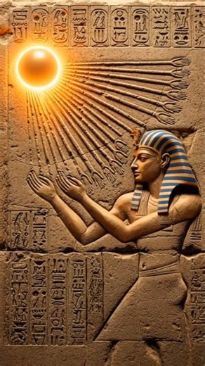3000-Year-Old Sun Carving Awakens#AncientEgypt#SunGod#StoneToLife#HistoryComesAlive#EgyptianArt