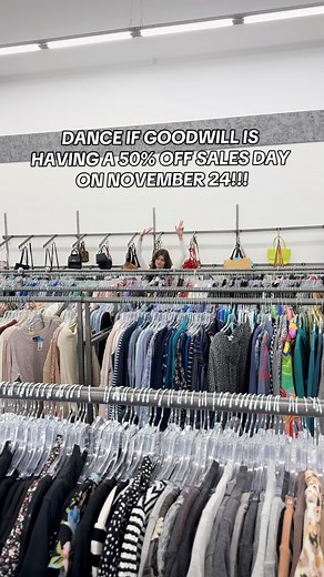We’re dancing with joy – you will too because Goodwill is having their 50% off sales day Monday, November 24, 2025! 💃 🕗 Even better news, we’ll be extending our store hours for one day only! On November 24, all Goodwill of Central & Northern Stores will be open from 8 AM to 10 PM, giving you more time to shop and save. 🛍️ #Goodwill #GoodwillAZSale #Arizona #50PercentOffSale #SaleDay #Savings #IGotItAtGoodwill *Discount is only valid on used merchandise at Goodwill of Central and Northern Ariz