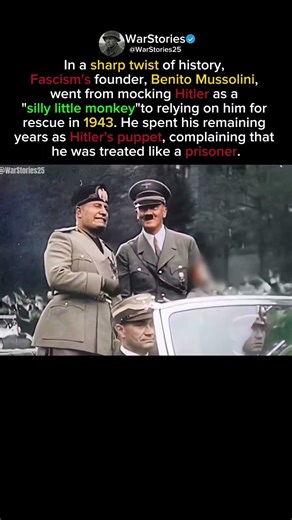 From Dictator to Prisoner: Mussolini’s Fate #shorts