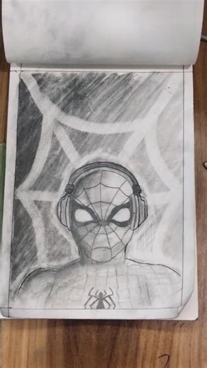 sketch of spider-man. step-by-step. #sketch