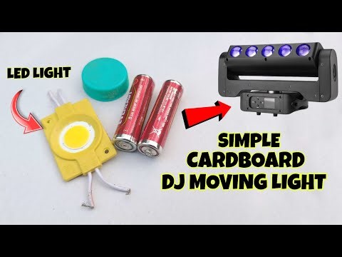 How To Make 🤔 Simple Cardboard Moving light Colour Led light And Cardboard || Simple Dj Moving