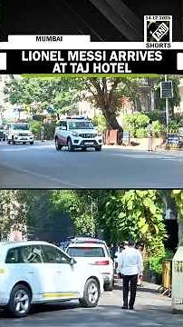 Argentine footballer Lionel Messi arrives at Taj Hotel in Mumbai