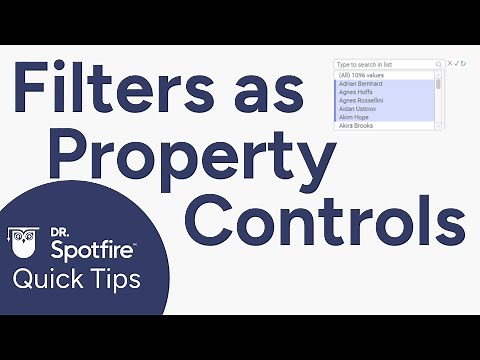 Spotfire Filters for Property Controls