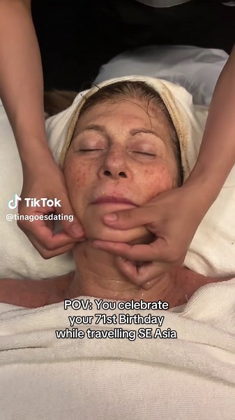 My son surprised me with a spa treatment, then I had a birthday wash and blow dry. While getting ready for dinner the hotel brought me a fresh fruit cake! In the evening we went to a rooftop restaurant where there was another surprise with a beautiful dessert and flowers to match my dress 🌸 Thanks for all your birthday messages last week, I had a lovely day and so excited to share what’s next on this journey! #birthdaygirl #over60andfabulous #travelling #ageisjustanunber #specialmemories