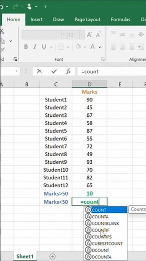 Countif function in excel #excel #exceltutorial #excelformula #exceltips