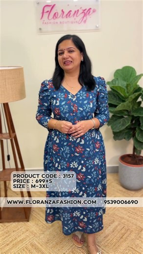 Florista Frock Model Kurti in Cotton | Floranza Fashion Boutique |
