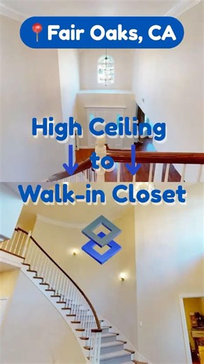 High Ceiling to Walk-in Closet in Fair Oaks, CA