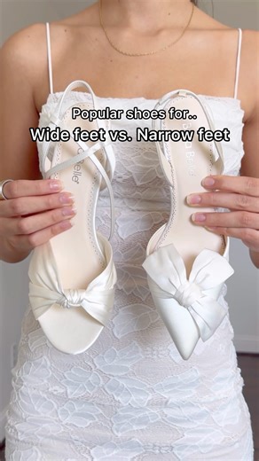 The Prettiest 12-Hour Shoes on Instagram: "Narrow or wide, our shoes love every foot the same. Shop comfortable wedding shoes for wide feet and comfy bridal shoes for narrow feet that feel as fabulous as they look, only by Bella Belle. #bellabelleshoes #bestbridalshoes #bestweddingshoes #comfybridalshoes #wideweddingshoes #narrowweddingshoes #comfyheels #comfortableheels"