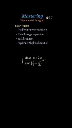 Four combined Tricks to Destroy This Trigonometric Integral