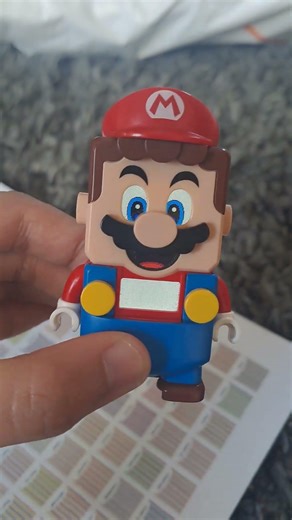 lego mario reacts to burned fruit gift