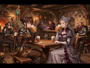 Anime Fantasy Tavern | Irish Melodies, Cozy Firelight & Immersive Visuals