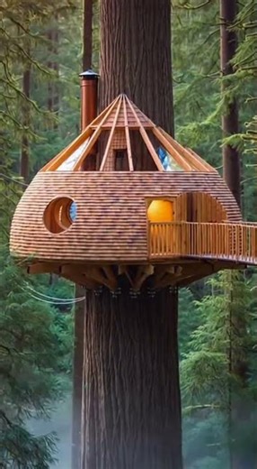 Living in a human-sized bird nest! 🐦🏡#Shorts