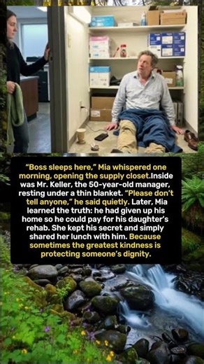 💔 She Found Her Boss Sleeping in a Closet… The Reason Broke Her Heart