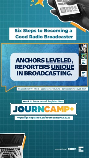 Still undecided about joining JournCamp ? Listen to Joseph Azil Buena on Radio Scriptwriting and Broadcasting. JournCamp is a month-long celebration of campus journalism. Participants can look forward to a full lineup of lectures across all categories designed to help young storytellers grow. Registration includes access to the National Campus Press Summit, a virtual press conference where campus journalists from elementary, high school, and college will compete by submitting their outputs in th