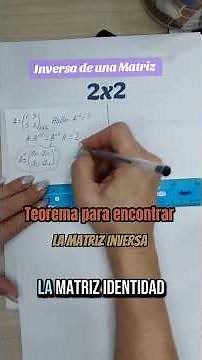Theorem for finding the inverse of a 2x2 matrix 🤓 #profeliyuan #thisishowyoulearn
