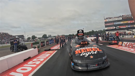 POV: You’re on Matt Hagan’s crew, backing up the Funny Car Go on-track with the team powered by Mechanix Wear | NHRA