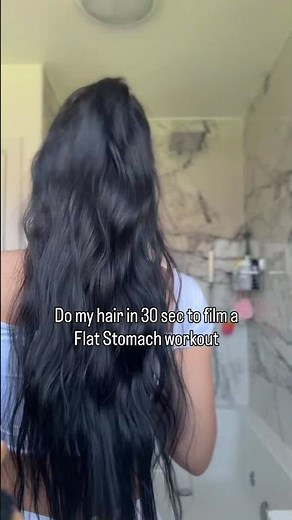 Flat Stomach Workout Prep - Quick Hair Routine Before Home Abs Workout
