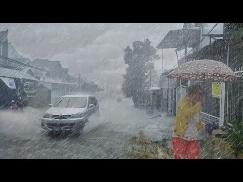 SUPER CRAZY RAIN ! THE MOST EXTREME MONSTER HURRICANE HIT VILLAGE LIFE IN ASIA 🥶🥶😱😱