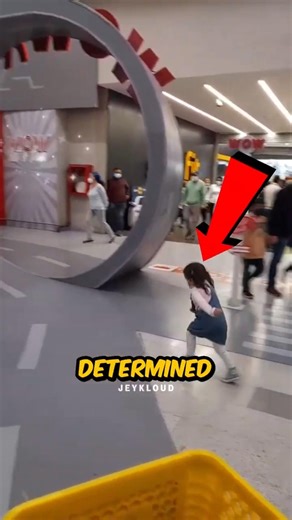 What Happened When This Little Girl Tried to Run Through the Loop? 😳🏃‍♀️