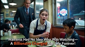 Lily Harper was a young woman with dreams much bigger than her modest life allowed at just 23 years old she worked tirelessly at Rosy's Diner, a small rundown restaurant in the heart of New York City. The chipped paint on the walls and the conam of the neon open sign outside mirrored her struggles, yet she always managed to smile. Lily had a gift not just for serving customers but for making people feel seen and valued. Despite her long shifts and meager wages, Lily had a habit that made her sta