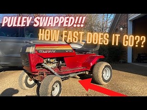 Pulley Swapped Murray Lawn Mower Garden Tractor. Worst Race Mower Ever.