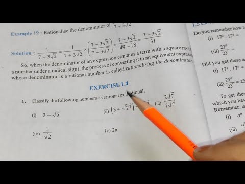Class 9th Maths | Ex-1.4 | Chapter -1 Numbers system