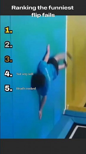 Ranking the top 5 funniest flip fails #funny #viral #ranking #fails #flips #water #hurt#trampoline