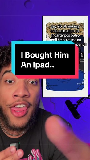 He has been drawing my outro.. so I bought him an iPad #carterpcs #tech #ipad #applepencil #drawing