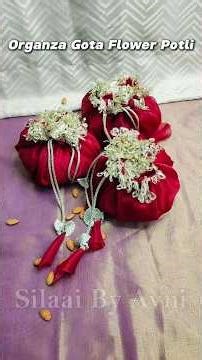 Organza Gota Flower Potli / Silaai By Avni/ #shorts #bag #diy #design #viral #trending #bagminivlog